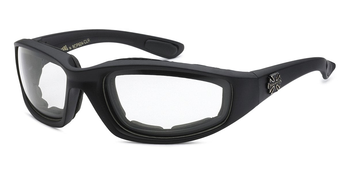 CHOPPERSCLEAR LENS FOAM LINED UNISEX MOTORCYCLE GLASSES