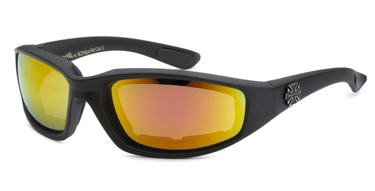 CHOPPERSCOLOR MIRROR FOAM LINED UNISEX MOTORCYCLE GLASSES