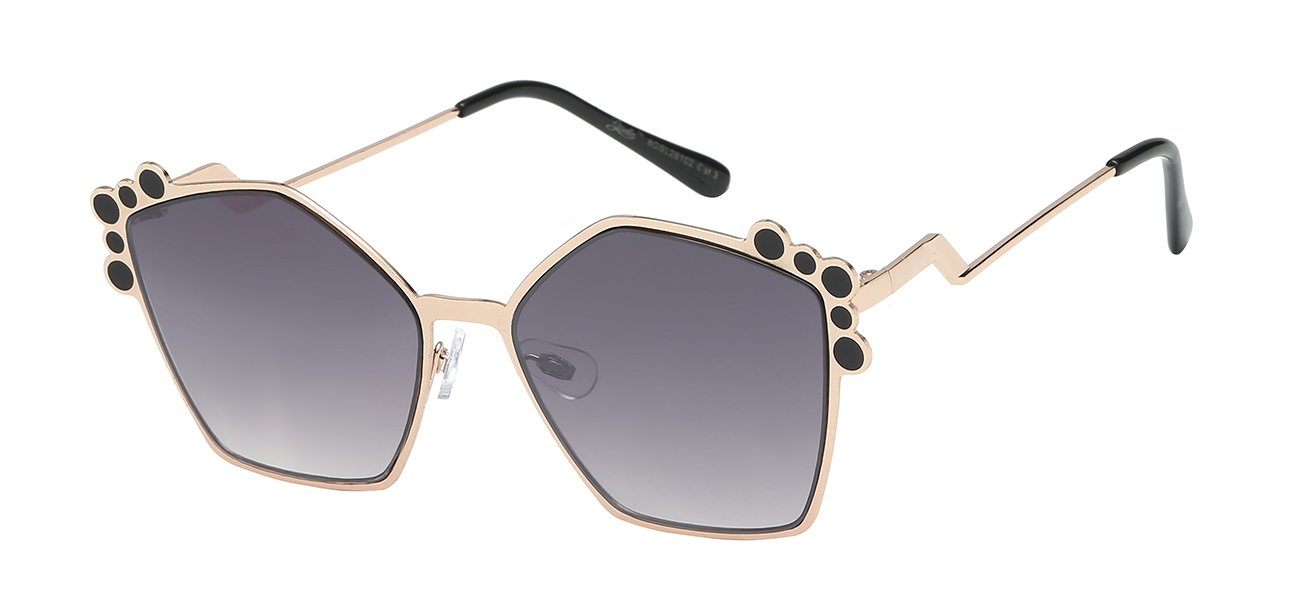 GISELLE 8GSL28102 FASHIONISTA METALLIC OCTAGON FRAME WOMEN'S SHADES