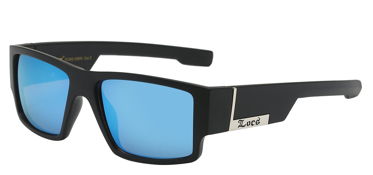 LOCS MBRV Mirror Lens Square Wrap Unisex Shades