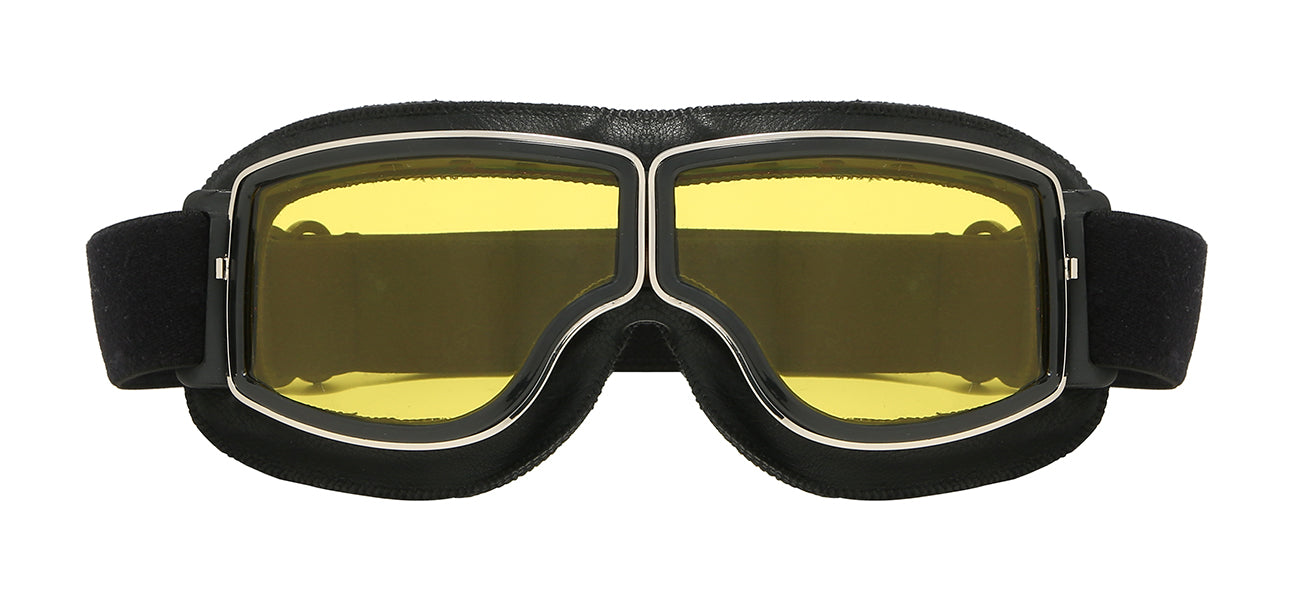 Yellow Aviator Padded Motorcycle Unisex Goggle