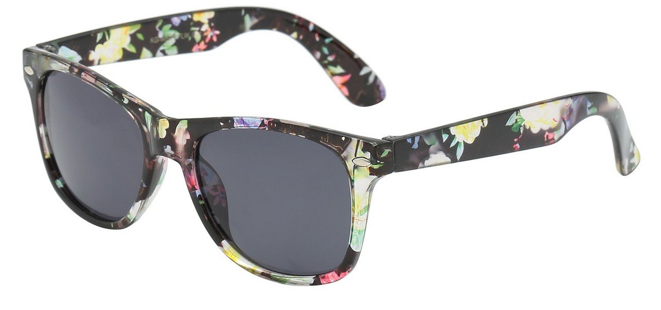 Cute Crystal Flowery Print Kids Juniors Sunglasses