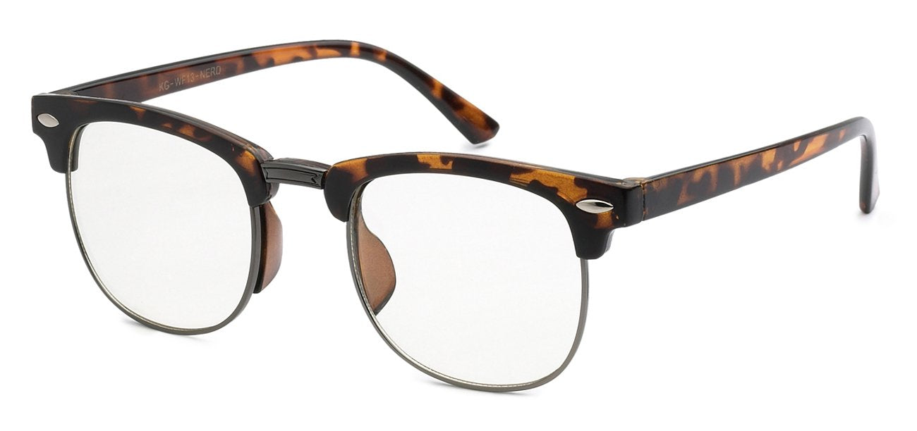 JUNIORS RETRO REWIND KG-WF13-NERD KIDS CLEAR LENS GLASSES