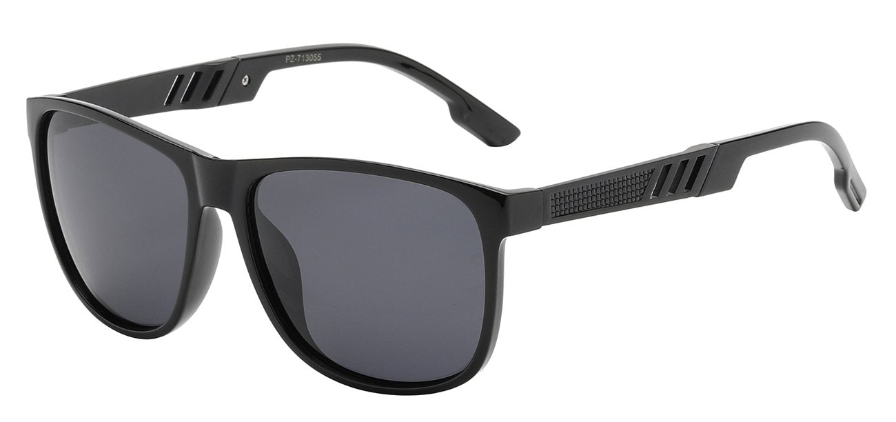 POLARIZED CLASSIC SQUARE HYBRID LENS SUNGLASSES
