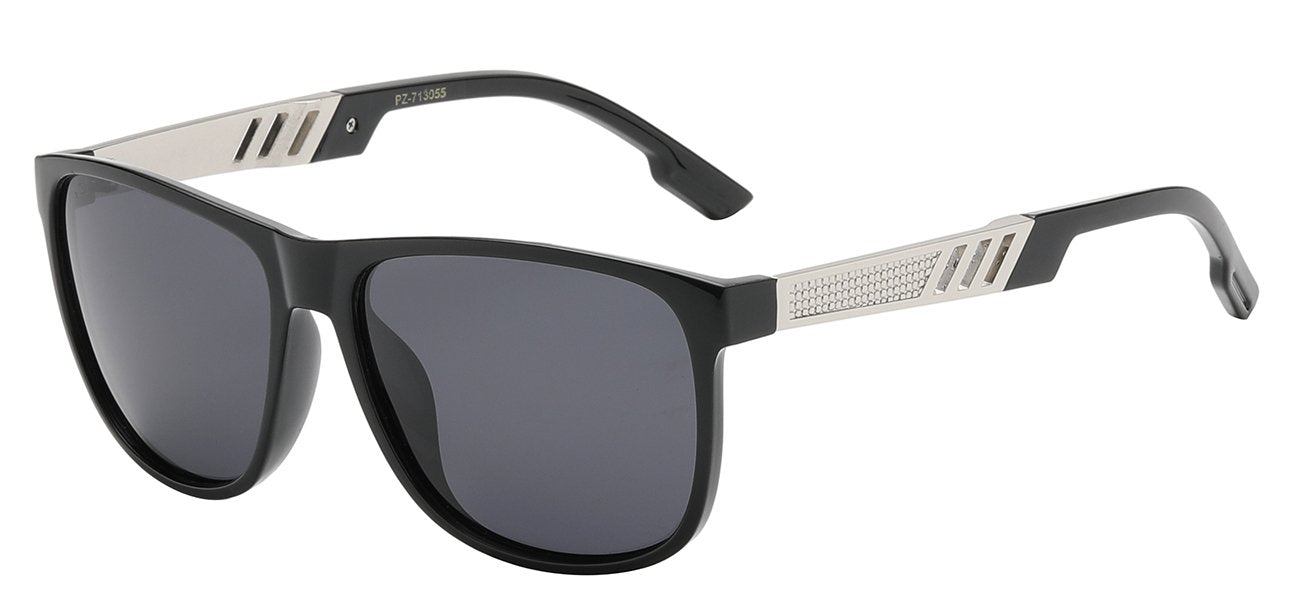 POLARIZED CLASSIC SQUARE HYBRID LENS SUNGLASSES