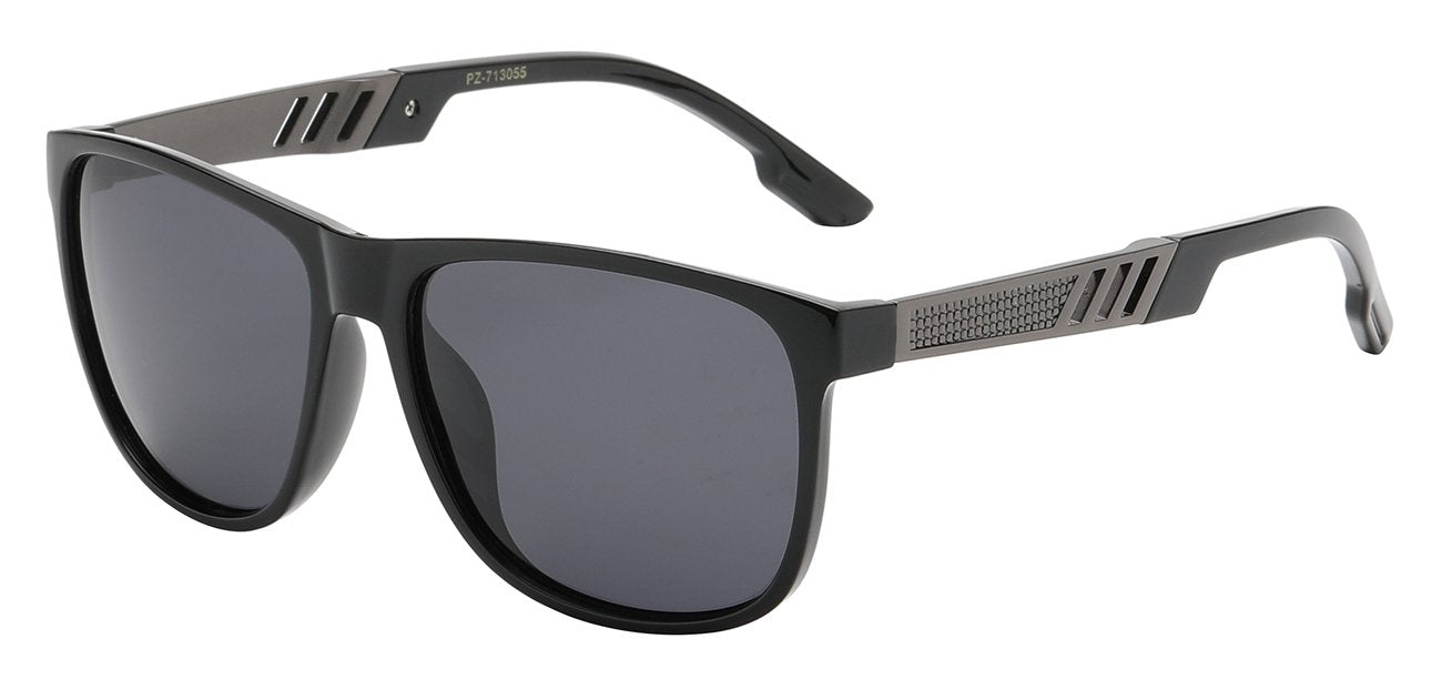 POLARIZED CLASSIC SQUARE HYBRID LENS SUNGLASSES