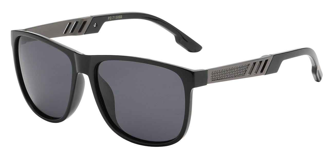 POLARIZED CLASSIC SQUARE HYBRID LENS SUNGLASSES