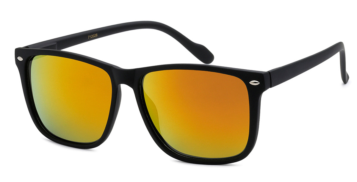 American Classic 712026 Medium Size Square Sprint Temple Unisex Sunglasses