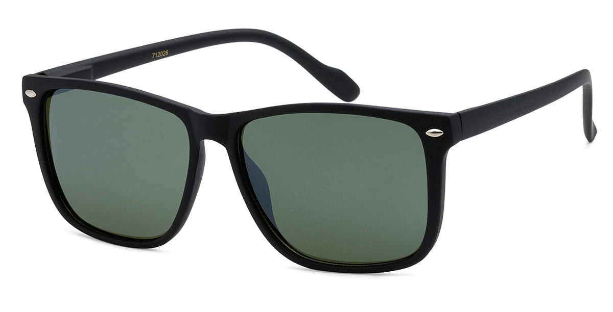 American Classic 712026 Medium Size Square Sprint Temple Unisex Sunglasses