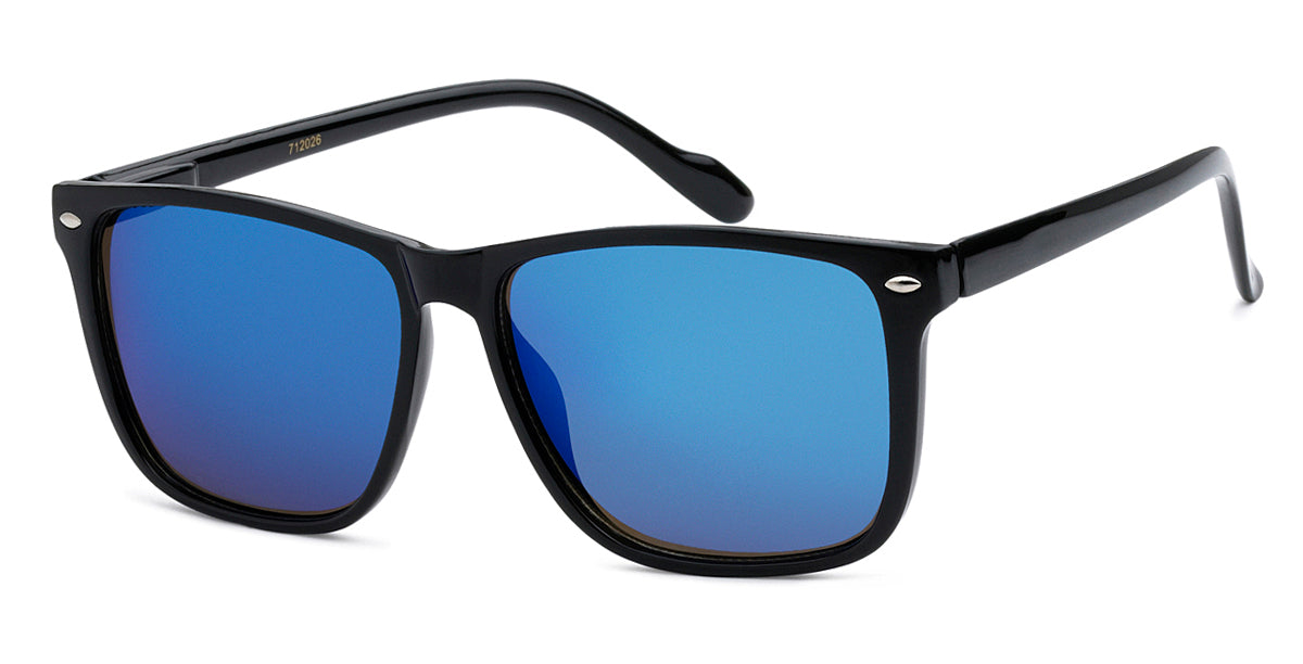 American Classic 712026 Medium Size Square Sprint Temple Unisex Sunglasses