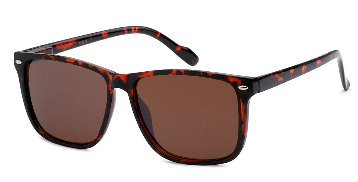 American Classic 712026 Medium Size Square Sprint Temple Unisex Sunglasses