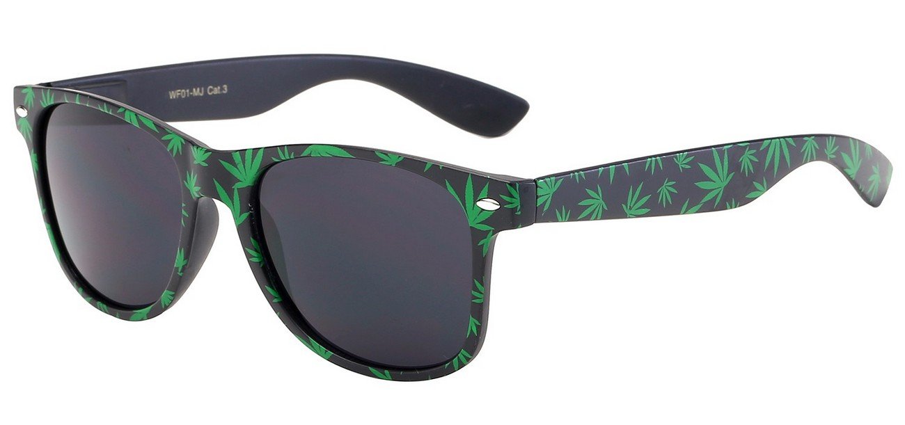 Cannabis Print Frame Unisex sunglasses