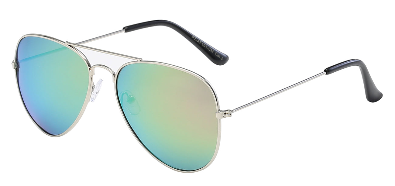 Air Force Polarized PZ-AF101-CM Classic Teardrop Aviator Color Mirror Lens Unisex Shades